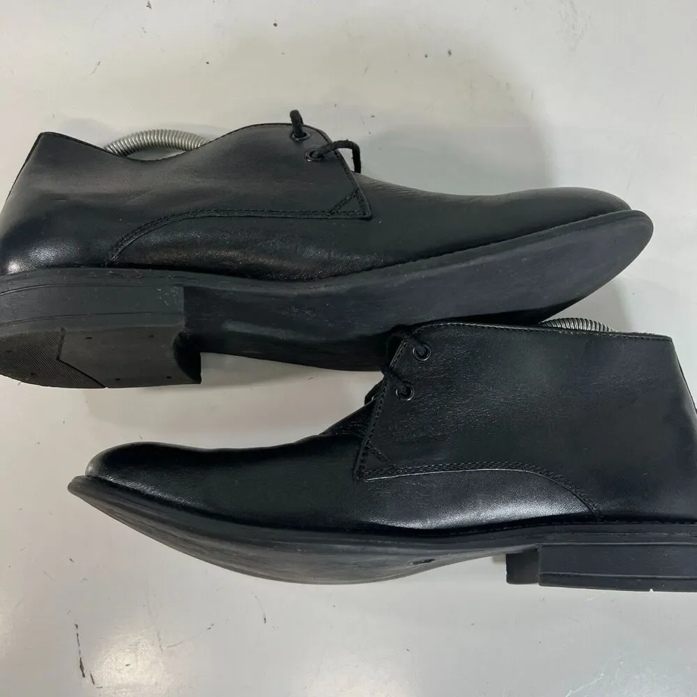 Clarks Black Leather Dessert Chukkas 66174‎ Boots 10